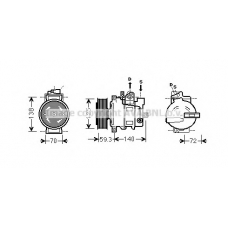 AIK313 Prasco Компрессор, кондиционер