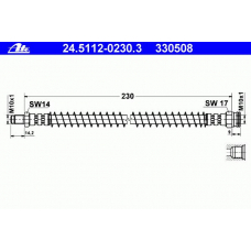 24.5112-0230.3 ATE Тормозной шланг