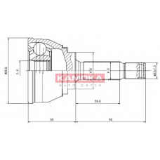 6248 KAMOKA Шарнирный комплект, приводной вал