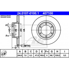 24.0107-0100.1 ATE Тормозной диск