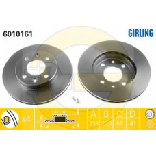 6410391 GIRLING Комплект тормозов, дисковый тормозной механизм