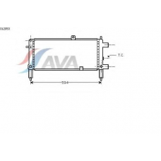 OL2053 AVA Радиатор, охлаждение двигателя
