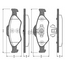 0 986 TB2 374 BOSCH Комплект тормозных колодок, дисковый тормоз