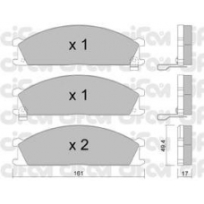 822-107-1 CIFAM Комплект тормозных колодок, дисковый тормоз