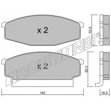 512.0 TRUSTING Комплект тормозных колодок, дисковый тормоз