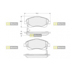 BD S342P STARLINE Комплект тормозных колодок, дисковый тормоз