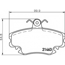 8DB 355 018-131 HELLA Комплект тормозных колодок, дисковый тормоз