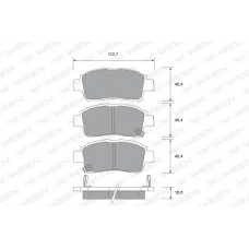 151-1379 WEEN Комплект тормозных колодок, дисковый тормоз