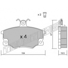 032.0 TRUSTING Комплект тормозных колодок, дисковый тормоз