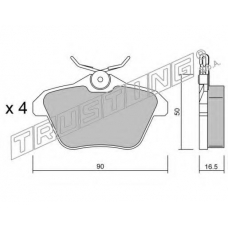 115.0 TRUSTING Комплект тормозных колодок, дисковый тормоз