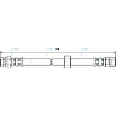 HOS3333 APEC Тормозной шланг
