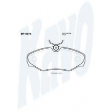 BP-6579 KAVO PARTS Комплект тормозных колодок, дисковый тормоз