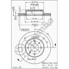 09.5746.20 BREMBO Тормозной диск