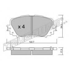 836.0 TRUSTING Комплект тормозных колодок, дисковый тормоз