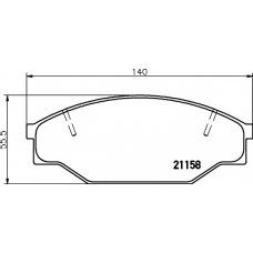 8DB 355 006-121 HELLA PAGID Комплект тормозных колодок, дисковый тормоз