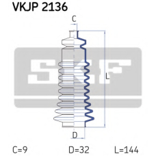 VKJP 2136 SKF Комплект пылника, рулевое управление