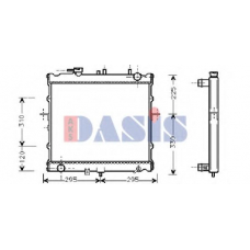 510130N AKS DASIS Радиатор, охлаждение двигателя