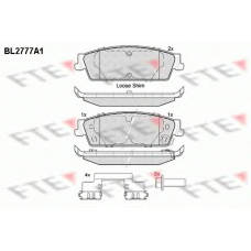 BL2777A1 FTE Комплект тормозных колодок, дисковый тормоз