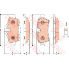 GDB1766 TRW Комплект тормозных колодок, дисковый тормоз