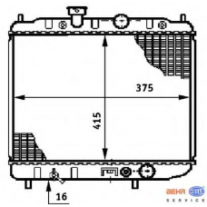 8MK 376 708-541 HELLA Радиатор, охлаждение двигателя