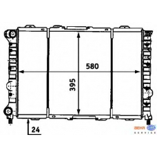 8MK 376 718-121 HELLA Радиатор, охлаждение двигателя