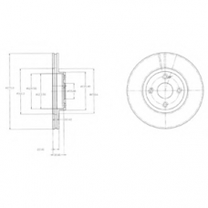 BG3966 DELPHI Тормозной диск