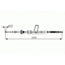 1 987 482 173 BOSCH Трос, стояночная тормозная система