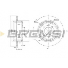 DBA869S BREMSI Тормозной диск