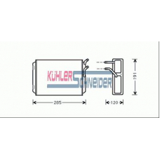 3390001 KUHLER SCHNEIDER Теплообменник, отопление салона