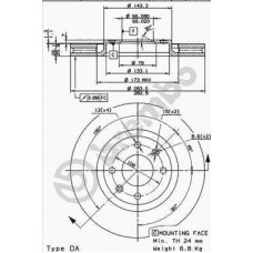 09.8760.10 BREMBO Тормозной диск