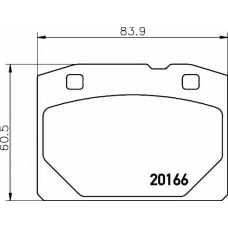 8DB 355 007-191 HELLA Комплект тормозных колодок, дисковый тормоз