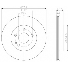 MDC741 MINTEX Тормозной диск