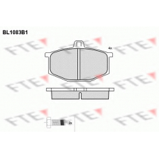 BL1083B1 FTE Комплект тормозных колодок, дисковый тормоз