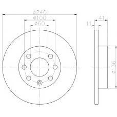 8DD 355 108-311 HELLA PAGID Тормозной диск