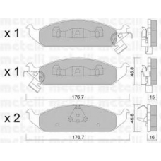 22-0355-0 METELLI Комплект тормозных колодок, дисковый тормоз