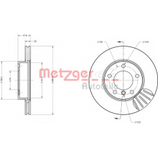 6110712 METZGER Тормозной диск