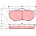 GDB372 TRW Комплект тормозных колодок, дисковый тормоз