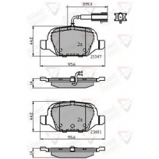 ADB11026 COMLINE Комплект тормозных колодок, дисковый тормоз