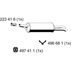 204149 ERNST Глушитель выхлопных газов конечный