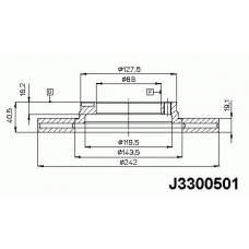 J3300501 NIPPARTS Тормозной диск