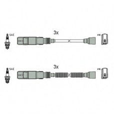 134952 HITACHI Комплект проводов зажигания