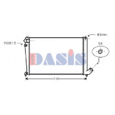 160240N AKS DASIS Радиатор, охлаждение двигателя