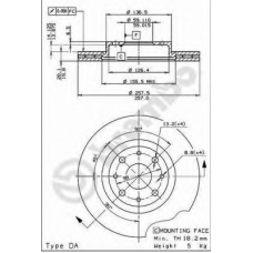 09.5870.11 BREMBO Тормозной диск