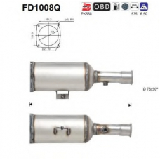 FD1008Q AS Сажевый / частичный фильтр, система выхлопа ОГ