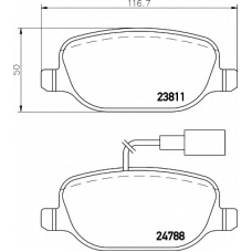 8DB 355 015-571 HELLA PAGID Комплект тормозных колодок, дисковый тормоз