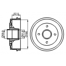 0 986 477 061 BOSCH Тормозной барабан