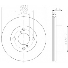 8DD 355 116-501 HELLA PAGID Тормозной диск