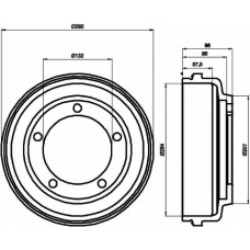 8DT 355 300-461 HELLA Тормозной барабан