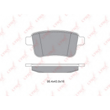 BD6319 LYNX Bd-6319 колодки тормозные задние renault kangoo 1.5d-1.6 08] / be bop 1.5d-1.6 09]