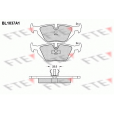BL1037A1 FTE Комплект тормозных колодок, дисковый тормоз
